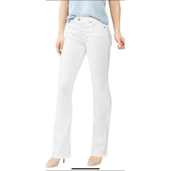 Gap 1969 Women’s Jeans White Long & Lean Boot Cut Stretch Size 35 X 34 NWT - Picture 1 of 11